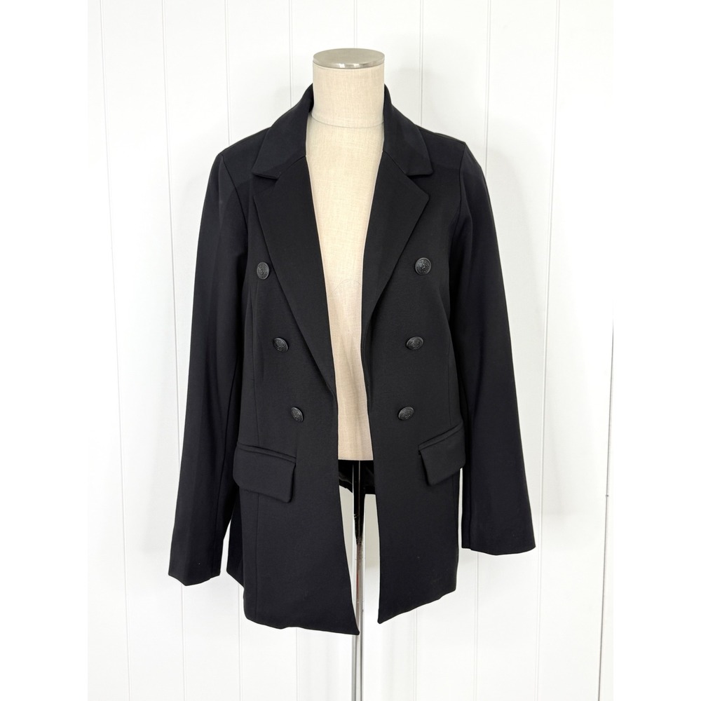 Torrid Black Studio Light Ponte Double Breasted Blazer Jacket NWT Women 00 M/L